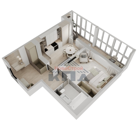 
  Продается 1-комн. квартира 48.16 м², в ЖК Два поэта. Фото 3.