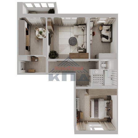 
  Продается 3-комн. квартира 82.49 м², в ЖК Два поэта. Фото 1.