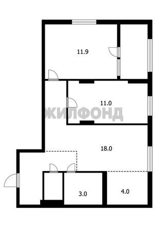 
  Продается 3-комн. квартира 55.1 м², в ЖК Ясный берег, дом 12. Фото 24.