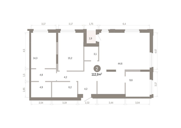 
  Продается 2-комн. квартира 112.89 м², в ЖК Город на озере. Фото 1.