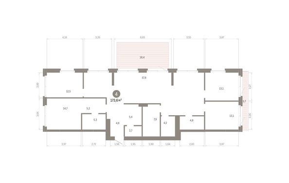 
  Продается 4-комн. квартира 176.37 м², в ЖК Город на озере. Фото 2.