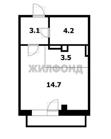 
  Продается студия 26 м². Фото 2.