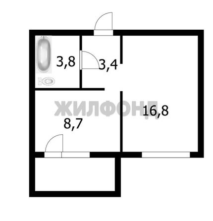 
  Продается 1-комн. квартира 33 м². Фото 16.