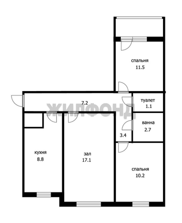 
  Продается 3-комн. квартира 63.3 м². Фото 14.
