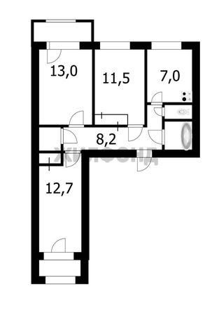 
  Продается 3-комн. квартира 58 м². Фото 11.