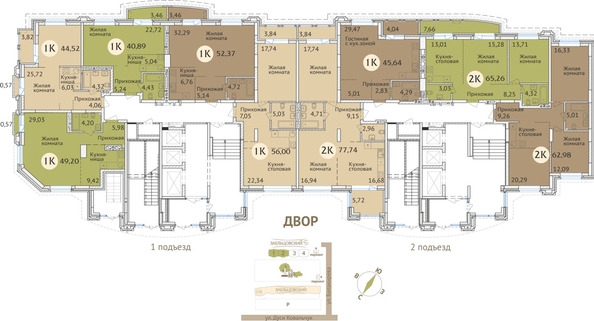 
  Продается 1-комн. квартира 65.4 м², в ЖК Заельцовский. Фото 20.