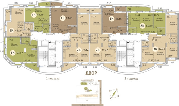 
  Продается 1-комн. квартира 41.2 м², в ЖК Заельцовский. Фото 20.