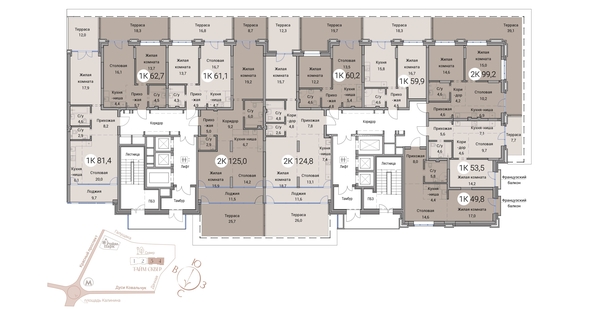 
  Продается 3-комн. квартира 99.2 м², в ЖК Тайм Сквер. Фото 19.