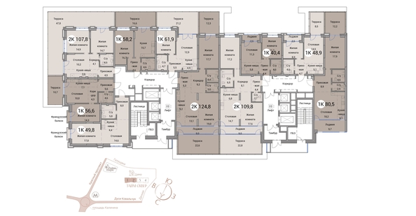 
  Продается 3-комн. квартира 124.8 м², в ЖК Тайм Сквер. Фото 19.