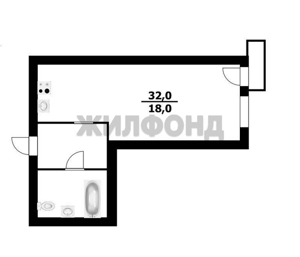 
  Продается студия 32 м², в ЖК Авиатор, дом 1-1. Фото 4.