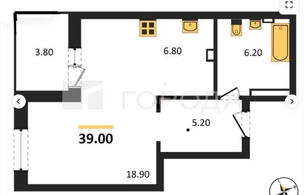 
  Продается студия 31 м², в ЖК Матрешкин двор, дом 1 . Фото 14.