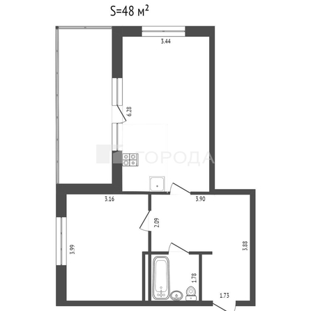 
  Продается 2-комн. квартира 48 м², в ЖК Гоголя, 40/1. Фото 27.