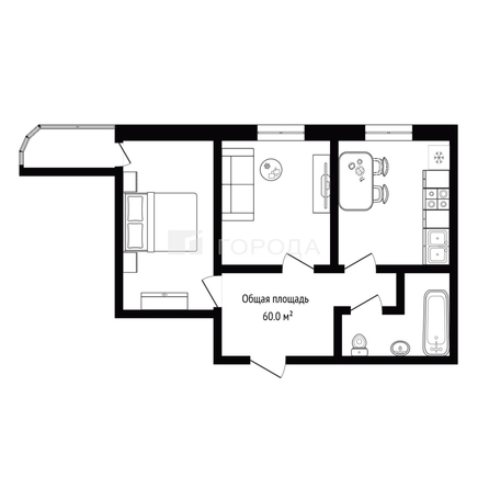 
  Продается 3-комн. квартира 60 м². Фото 17.