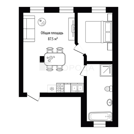 
  Продается 2-комн. квартира 87.5 м². Фото 28.