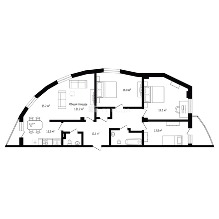 
  Продается 4-комн. квартира 121.2 м². Фото 28.