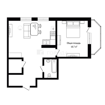 
  Продается 2-комн. квартира 68.7 м². Фото 17.