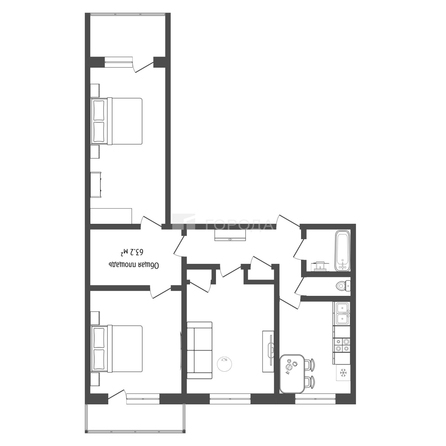 
  Продается 3-комн. квартира 63.2 м². Фото 35.