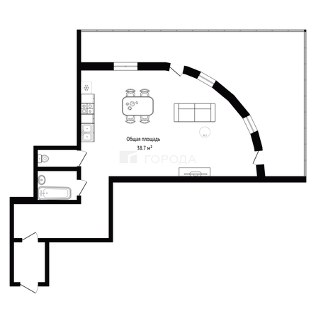 
  Продается студия 38.7 м². Фото 16.