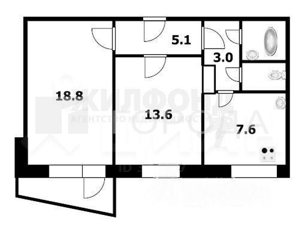
  Продается 2-комн. квартира 52.3 м². Фото 2.