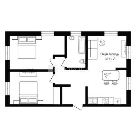 
  Продается 2-комн. квартира 68.11 м². Фото 44.