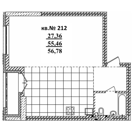 
  Продается 2-комн. квартира 56.78 м², в ЖК  Римский квартал, 2 очередь. Фото 3.