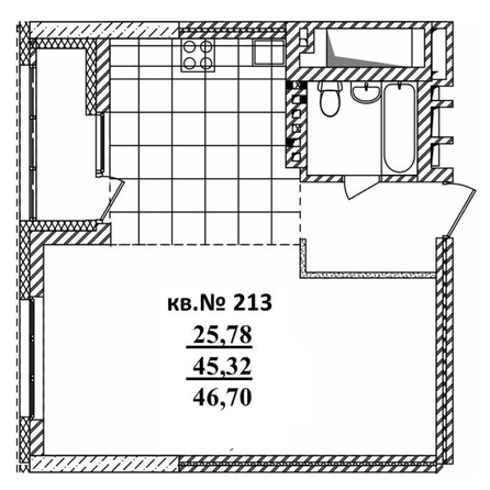 
  Продается студия 46.7 м², в ЖК  Римский квартал, 2 очередь. Фото 3.