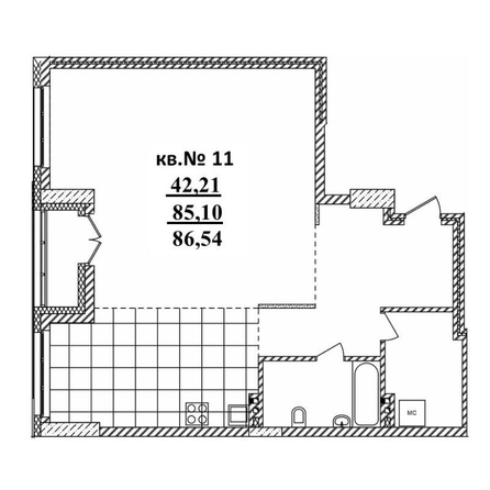 
  Продается 3-комн. квартира 86.54 м², в ЖК  Римский квартал, 2 очередь. Фото 3.