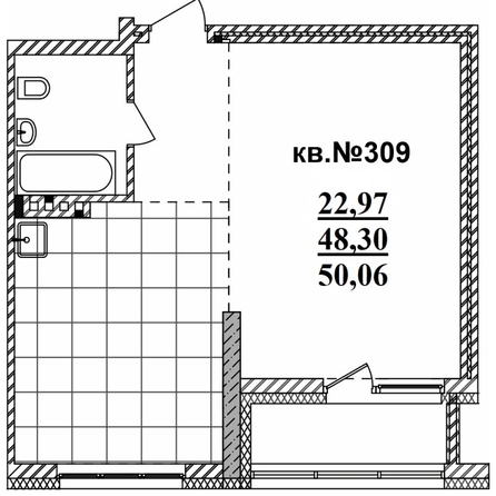 
  Продается студия 50.06 м², в ЖК  Римский квартал, 2 очередь. Фото 3.