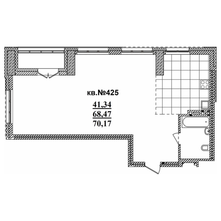 
  Продается 3-комн. квартира 70.17 м², в ЖК  Римский квартал, 2 очередь. Фото 3.