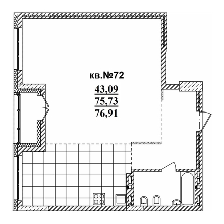 
  Продается 3-комн. квартира 76.47 м², в ЖК  Римский квартал, 2 очередь. Фото 3.