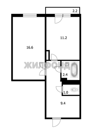 
  Продается 2-комн. квартира 40.6 м². Фото 17.