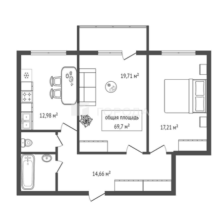 
  Продается 2-комн. квартира 69.7 м², в ЖК Ред Фокс, дом 3. Фото 14.
