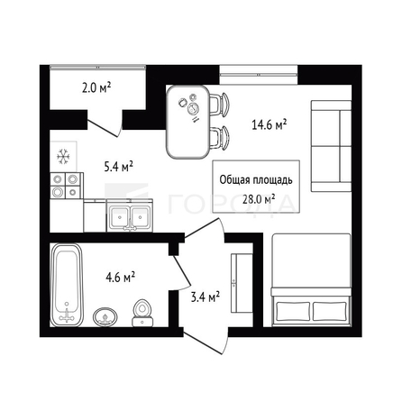 
  Продается студия 27.7 м². Фото 29.