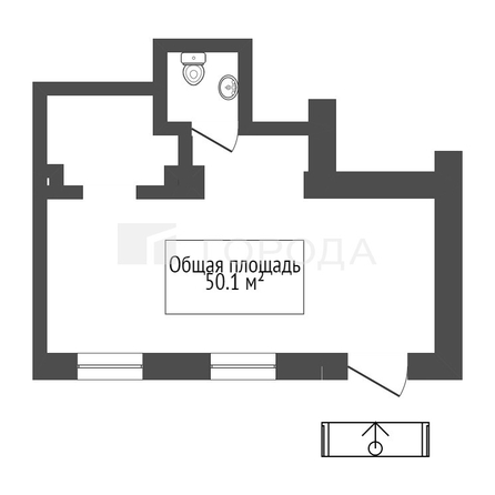 
  Продается универсальное помещение 50.1 м². Фото 1.