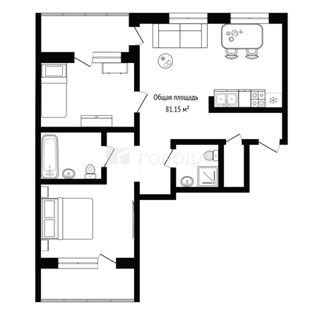 
  Продается 2-комн. квартира 73 м², в ЖК Академ Клаб, дом 1. Фото 34.