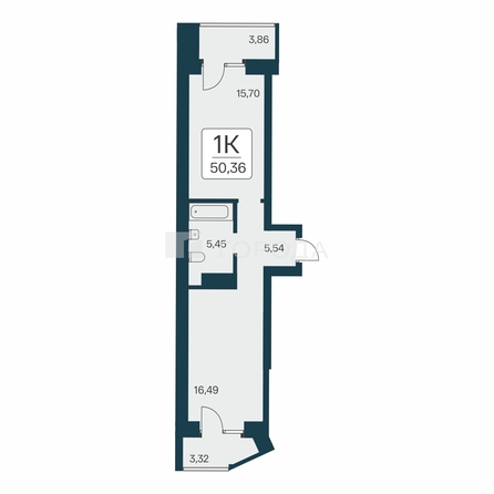 
  Продается 1-комн. квартира 50 м², в ЖК Сакура парк, дом 1. Фото 17.