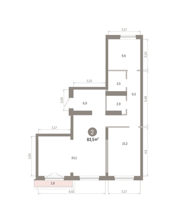 
  Продается 2-комн. квартира 83.52 м², в ЖК Европейский берег, дом 46. Фото 1.