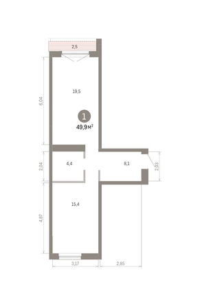 
  Продается 1-комн. квартира 49.91 м², в ЖК Европейский берег, дом 46. Фото 1.