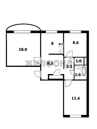 
  Продается 3-комн. квартира 62.3 м². Фото 2.