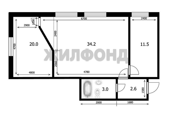 
  Продается 2-комн. квартира 65.5 м². Фото 2.