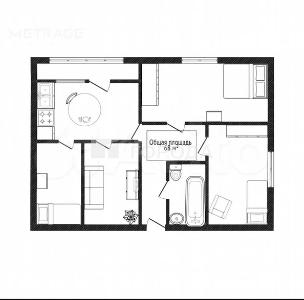 
  Продается 3-комн. квартира 68 м². Фото 15.