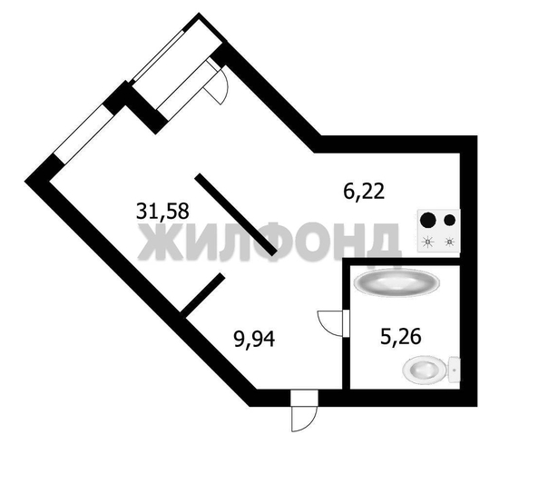 
  Продается 2-комн. квартира 52.9 м², в ЖК Марсель-2, дом 2 секция 1,2. Фото 1.