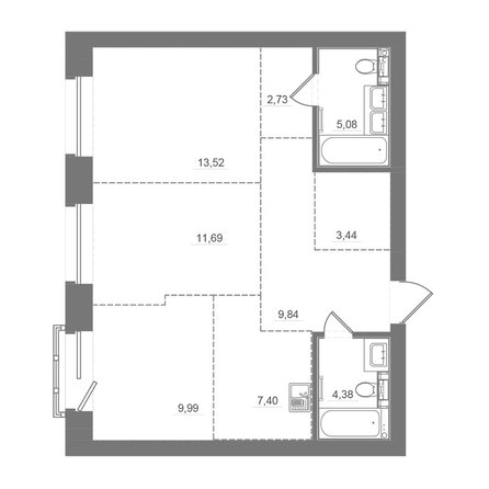 
  Продается 2-комн. квартира 67.46 м², в ЖК Спектр, дом 10. Фото 1.