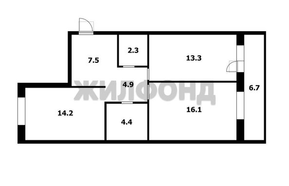 
  Продается 2-комн. квартира 62.7 м². Фото 19.