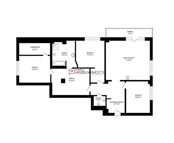 
  Продается 4-комн. квартира 130 м². Фото 30.