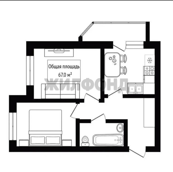 
  Продается 2-комн. квартира 60.5 м². Фото 22.