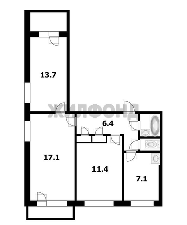 
  Продается 3-комн. квартира 60 м². Фото 15.