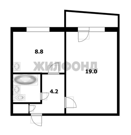 
  Продается 1-комн. квартира 38.2 м². Фото 8.
