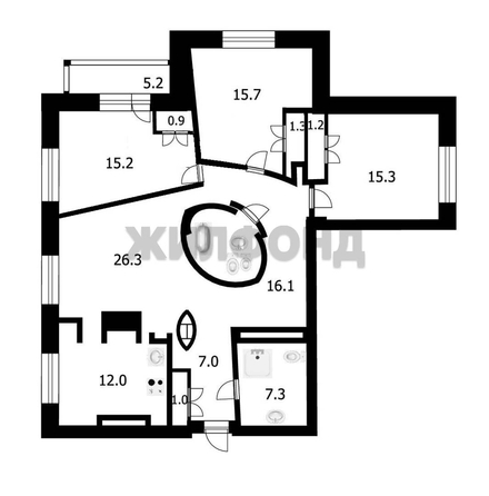 
  Продается 4-комн. квартира 130.7 м². Фото 27.