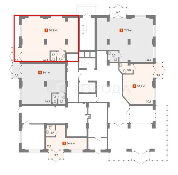 
  Сдается универсальное помещение 70.5 м². Фото 10.